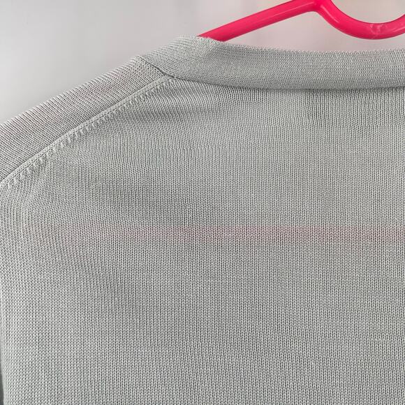 Magaschoni Silk Cardigan Size Small Sweater Classic Light Green Designer Luxury - Picture 6 of 14